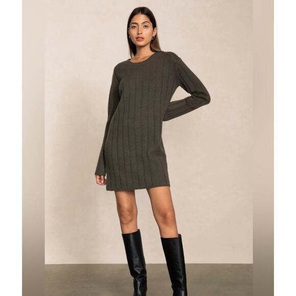 Naked Cashmere Olive Liv Long Sleeve Sweater Dress NWT - Picture 1 of 5